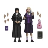 WEDNESDAY ADDAMS & ENID NEVERMORE UNIFORM CLOTHED ACTION FIGURE NECA