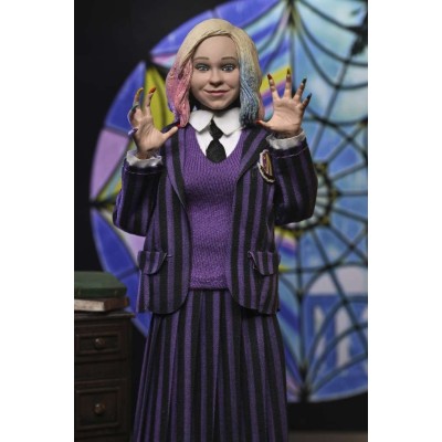 WEDNESDAY ADDAMS & ENID NEVERMORE UNIFORM CLOTHED ACTION FIGURE NECA