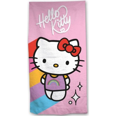 AYMAX HELLO KITTY RAINBOW BEACH BATH TOWEL 140X70CM