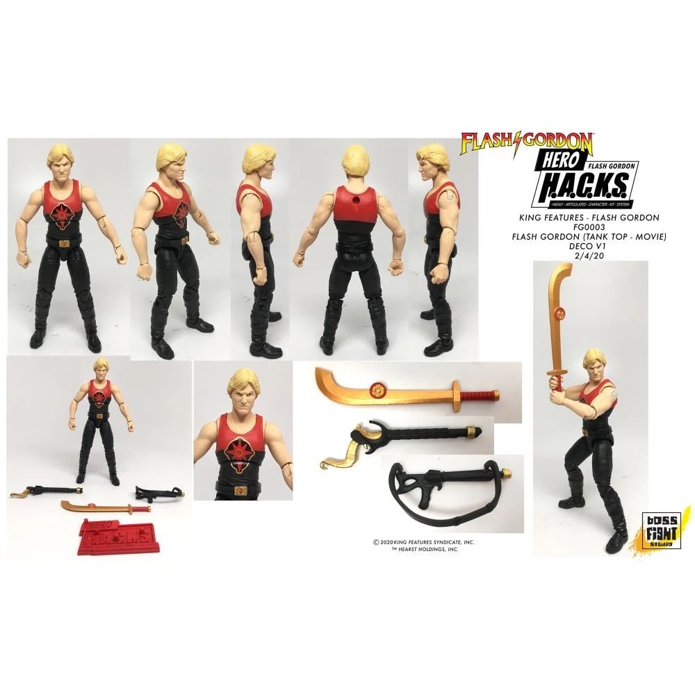 FLASH GORDON TANK TOP FLASH HERO H.A.C.K.S. SERIES ACTION FIGURE BOSS FIGHT STUDIO