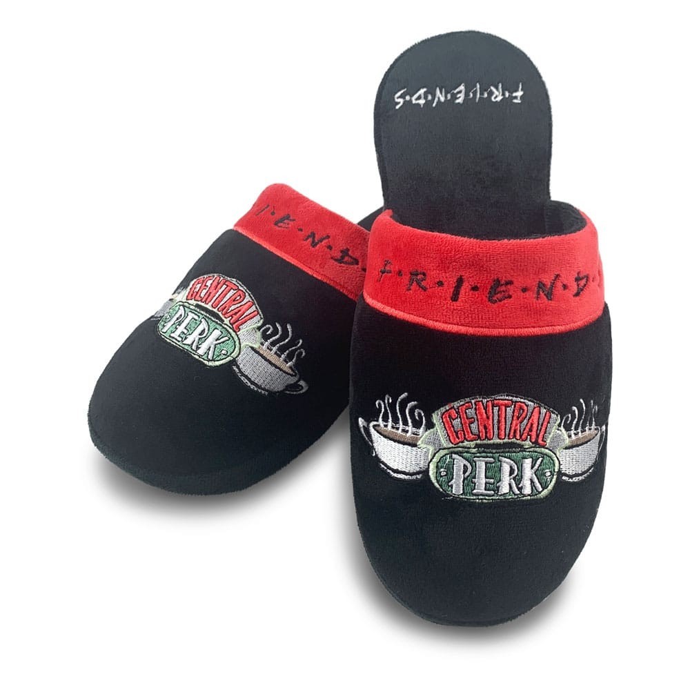 FRIENDS CENTRAL PERK BLACK PANTOFOLE TAGLIA EU 35-38 GROOVY UK