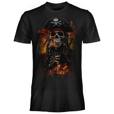 MAGLIA T SHIRT BAMBINO DARK EMBER SCHELETRO PIRATA