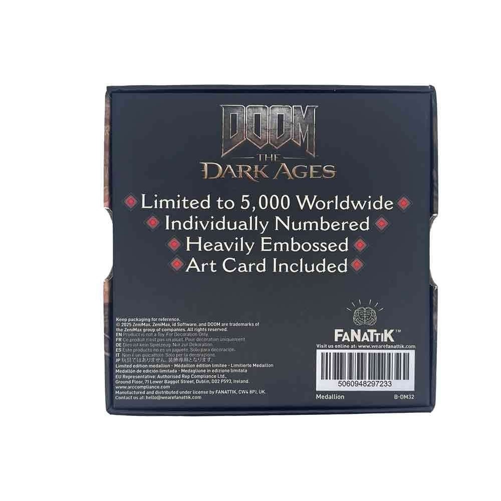 DOOM THE DARK AGES DOOM SLAYER SHIELD MEDALLION FANATTIK