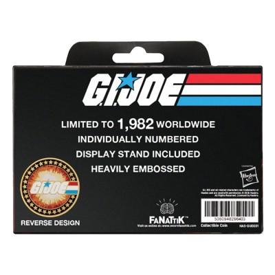 G.I. JOE A REAL AMERICAN HERO 60TH ANNIVERSARY 24K GOLD PLATED COIN LIMITED EDITION MONETA DA COLLEZIONE FANATTIK