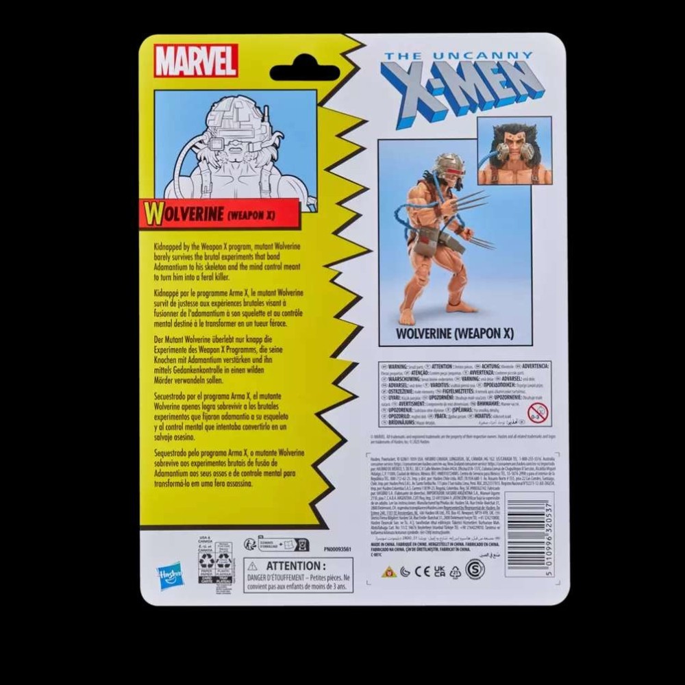 MARVEL LEGENDS X-MEN WOLVERINE WEAPON X ACTION FIGURE HASBRO