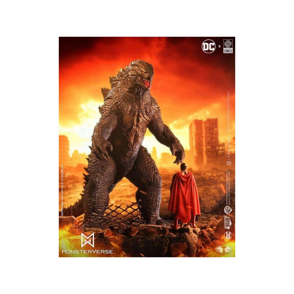 DC JUSTICE LEAGUE MONSTERVERSE SUPERMAN VS GODZILLA ACTION FIGURE MC FARLANE