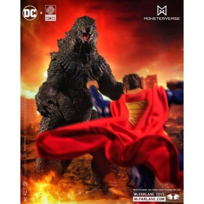 DC JUSTICE LEAGUE MONSTERVERSE SUPERMAN VS GODZILLA ACTION FIGURE MC FARLANE