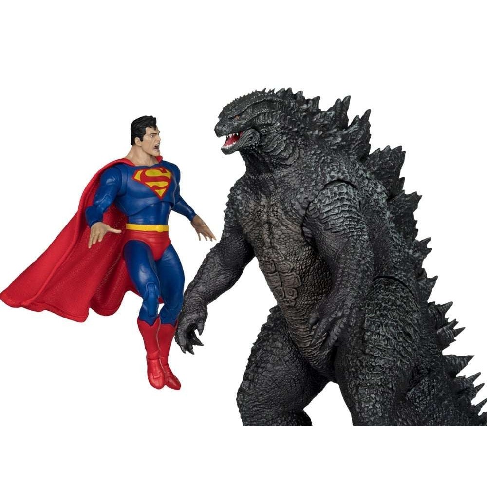 DC JUSTICE LEAGUE MONSTERVERSE SUPERMAN VS GODZILLA ACTION FIGURE MC FARLANE