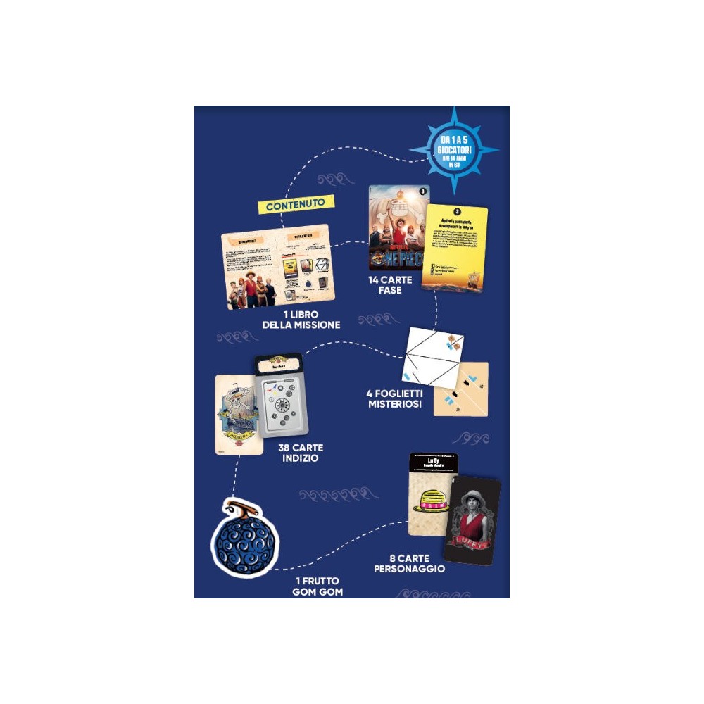 NETFLIX ONE PIECE CACCIA AL TESORO ESCAPE GAME GIOCO DA TAVOLO MS EDIZIONI