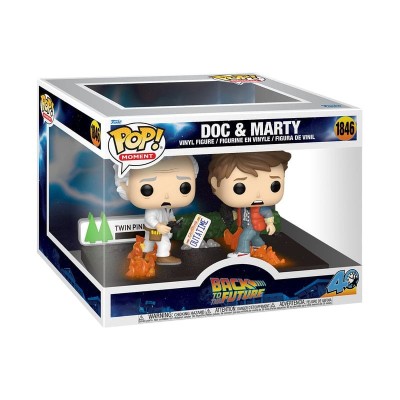 FUNKO FUNKO POP! MOMENTS BACK TO THE FUTURE DOC & MARTY PVC BOBBLE HEAD FIGURE