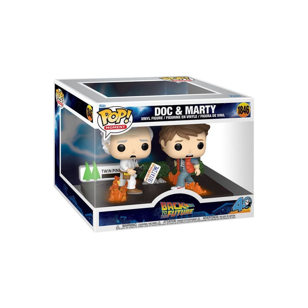 FUNKO FUNKO POP! MOMENTS BACK TO THE FUTURE DOC & MARTY PVC BOBBLE HEAD FIGURE