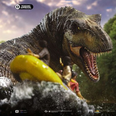 JURASSIC WORLD REBIRTH T-REX RIVER SCENE DEMI ART SCALE 1/20 STATUA FIGURE IRON STUDIOS