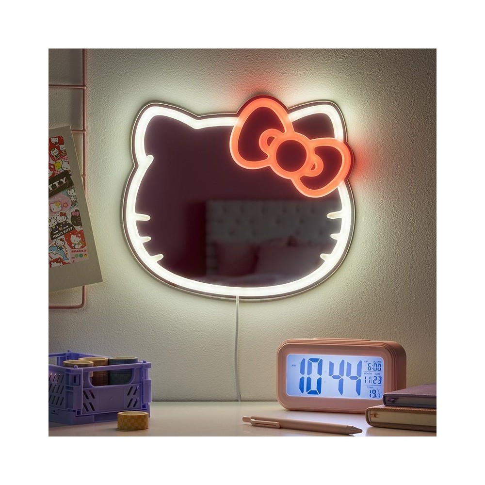 HELLO KITTY LED NEON DECORATIVE MIRROR LIGHT SPECCHIO LAMPADA PALADONE PRODUCTS