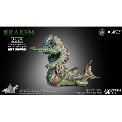 RAY HARRYHAUSEN KRAKEN ART SOFUBI VINTAGE STYLE SOFT VINYL STATUA 26CM FIGURE STAR ACE