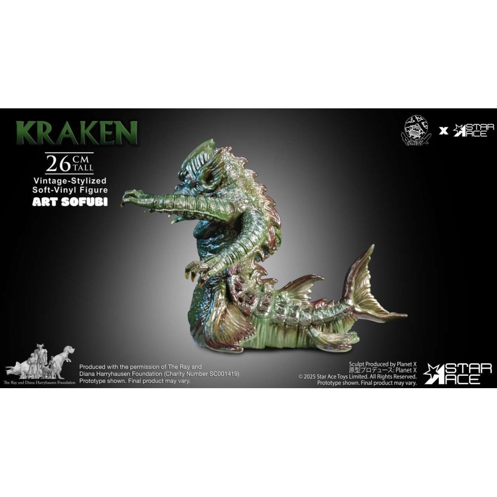 STAR ACE RAY HARRYHAUSEN KRAKEN ART SOFUBI VINTAGE STYLE SOFT VINYL STATUE 26CM FIGURE