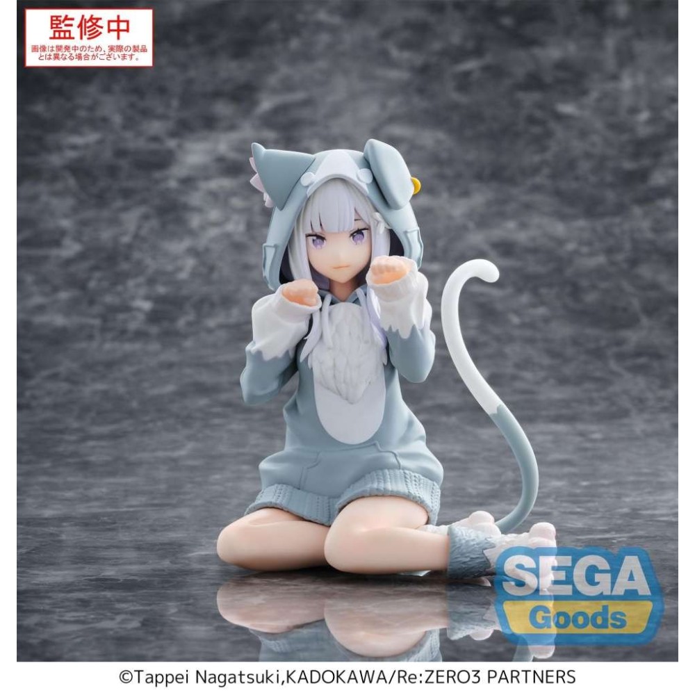 SEGA GOODS RE:ZERO EMILIA MOFUMOFU PACK YUMEMIRIZE STATUE PVC FIGURE