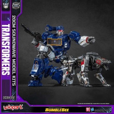 YOLOPARK TRANSFORMERS BUMBLEBEE SOUNDWAVE MODEL KIT AMK PRO SERIES METAL & PVC ACTION FIGURE