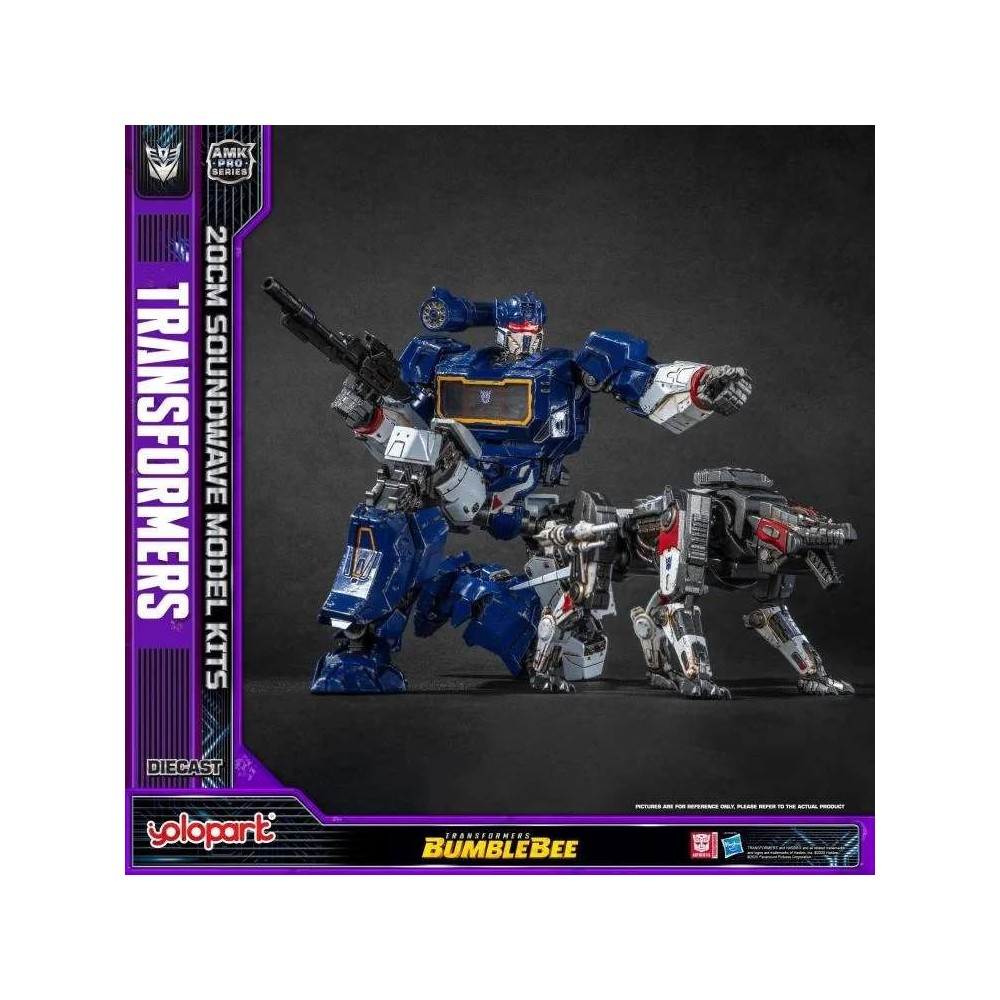 YOLOPARK TRANSFORMERS BUMBLEBEE SOUNDWAVE MODEL KIT AMK PRO SERIES METAL & PVC ACTION FIGURE
