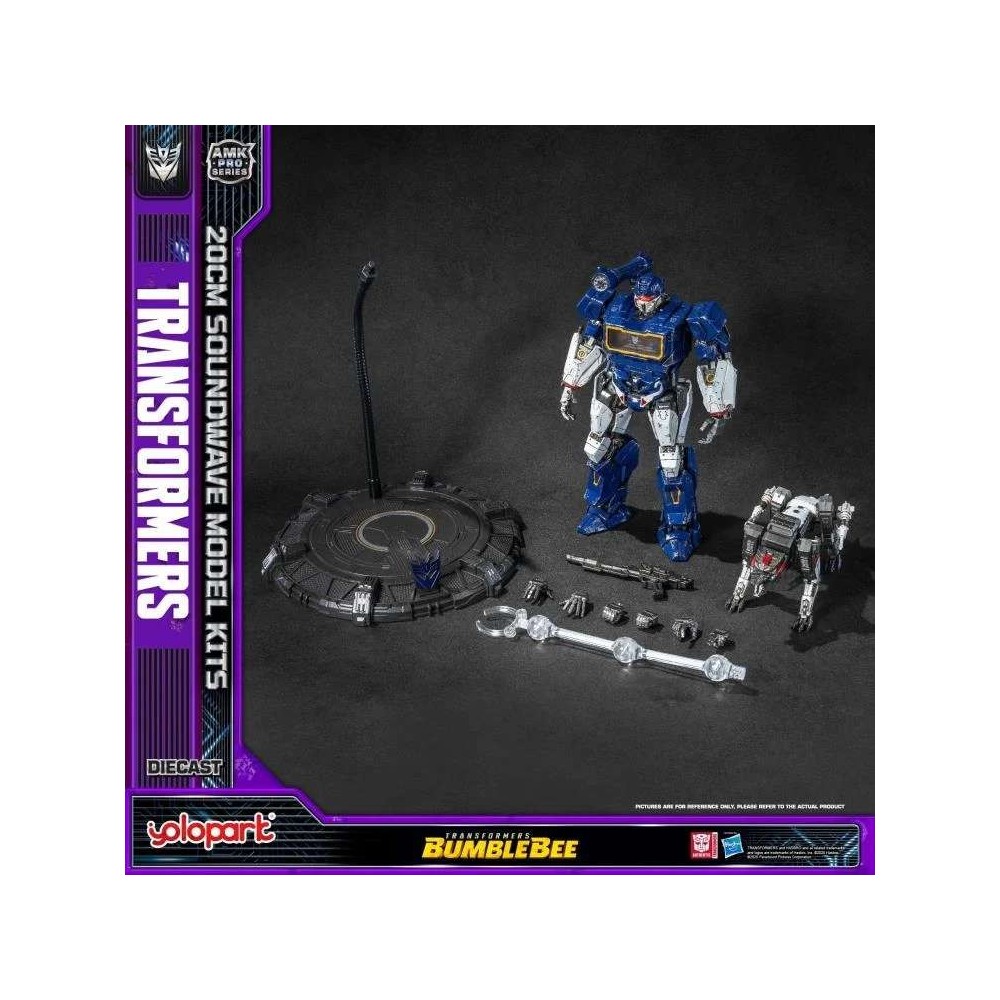 YOLOPARK TRANSFORMERS BUMBLEBEE SOUNDWAVE MODEL KIT AMK PRO SERIES METAL & PVC ACTION FIGURE