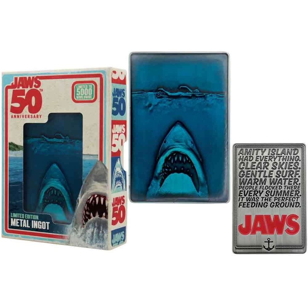 FANATTIK JAWS LO SQUALO 50TH ANNIVERSARY MOVIE POSTER METAL INGOT