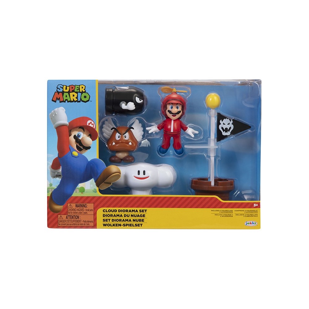 JAKKS PACIFIC INC. WORLD OF NINTENDO SUPER MARIO CLOUD DIORAMA SET ACTION FIGURES