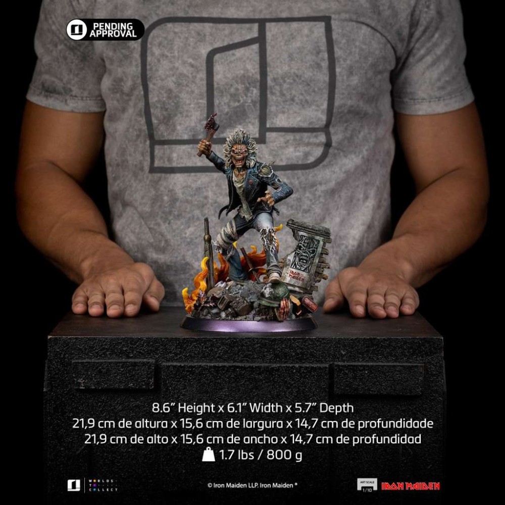 IRON MAIDEN EDDIE 50TH ANNIVERSARY ART SCALE 1/10 STATUA FIGURE IRON STUDIOS