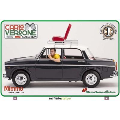 BIANCO ROSSO E VERDONE MIMMO SU FIAT 1100 1/18 SCALE FIGURE REPLICA INFINITE STATUE