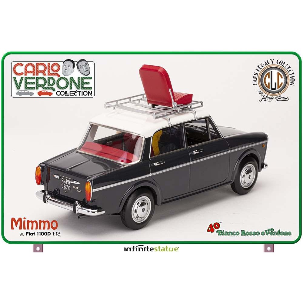 BIANCO ROSSO E VERDONE MIMMO SU FIAT 1100 1/18 SCALE FIGURE REPLICA INFINITE STATUE