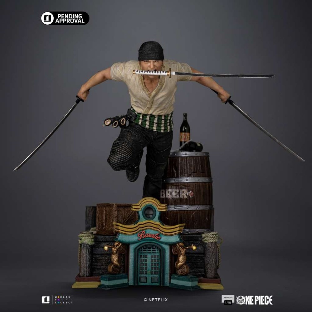 ONE PIECE NETFLIX RORONOA ZORO ART SCALE 1/10 STATUA FIGURE IRON STUDIOS