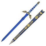 THE LEGEND OF ZELDA BLUE MASTER SWORD WITH WOODEN SHEATH REPLICA 110CM