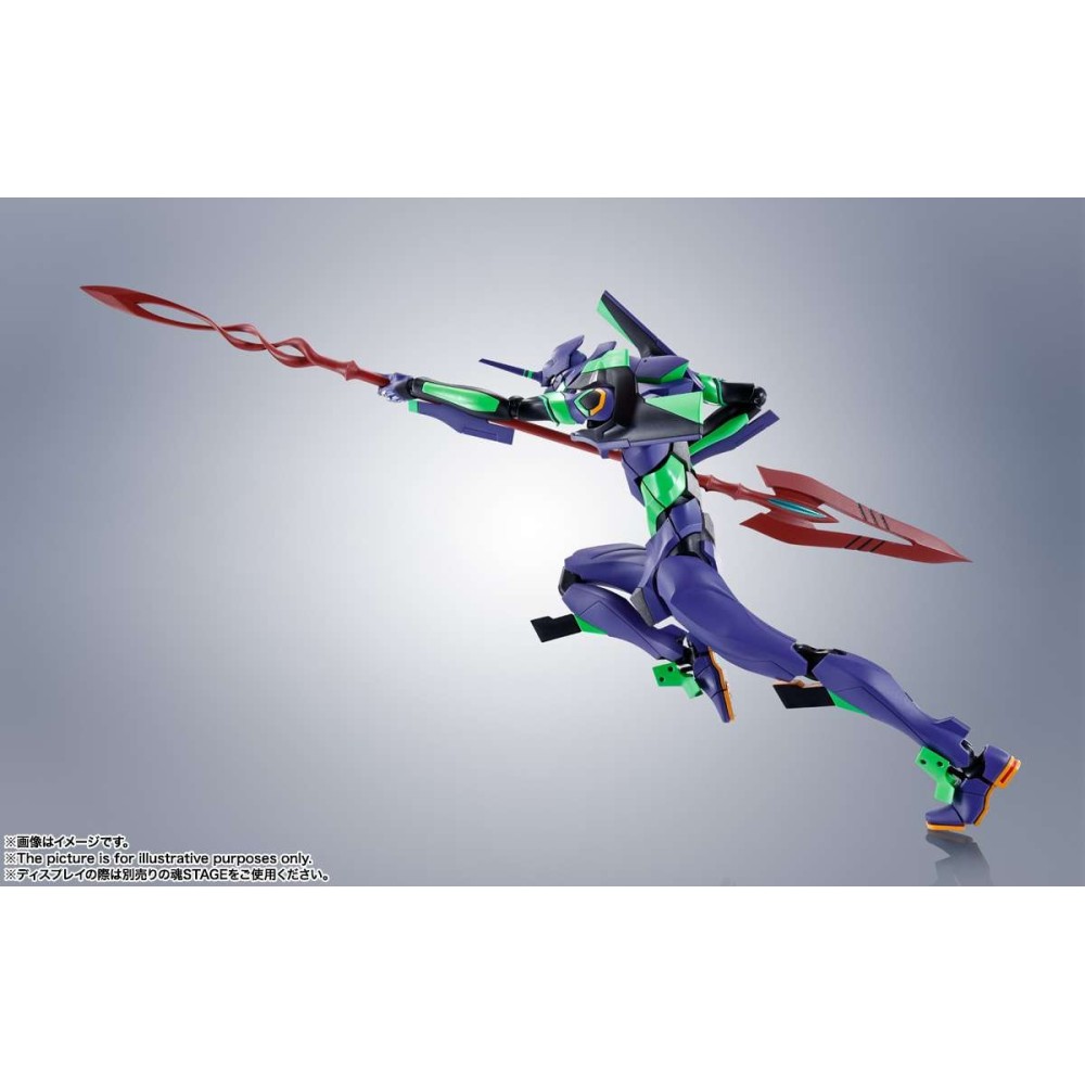 THE ROBOT SPIRITS EVANGELION EVA 01 SPEAR OF CASSIUS ACTION FIGURE BANDAI