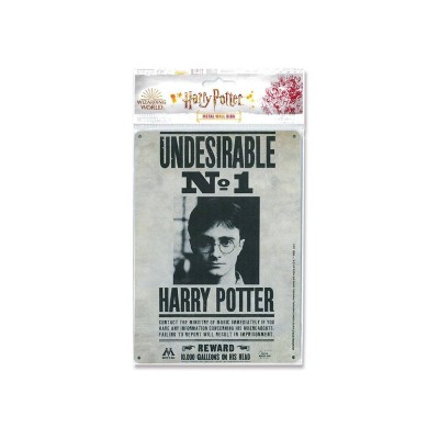 HARRY POTTER UNDESIRABLE NO1 REWARD TIN SIGN TARGA REPLICA LOGOSHIRT