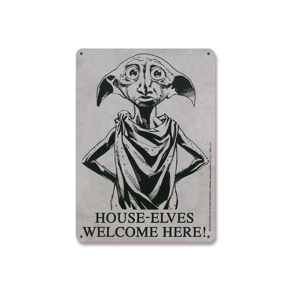 LOGOSHIRT HARRY POTTER HOUSE-ELVES WELCOME HERE TIN SIGN