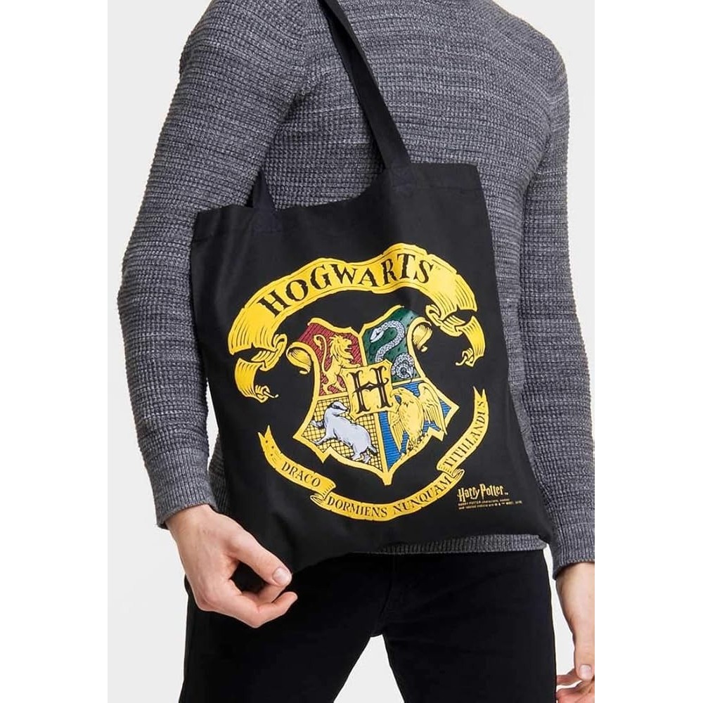HARRY POTTER HOGWARTS TOTE BAG BORSA LOGOSHIRT