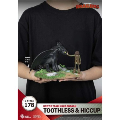 BEAST KINGDOM D-STAGE HOW TO TRAIN YOUR DRAGON TOOTHLESS & HICCUP STATUE FIGURE
