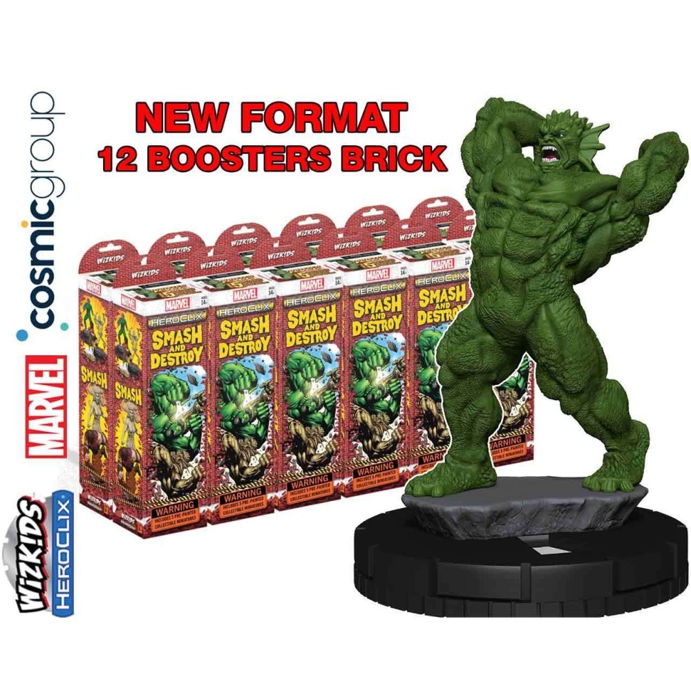 MARVEL COMICS HEROCLIX SMASH & DESTROY 12X BOOSTER BRICK WIZKIDS