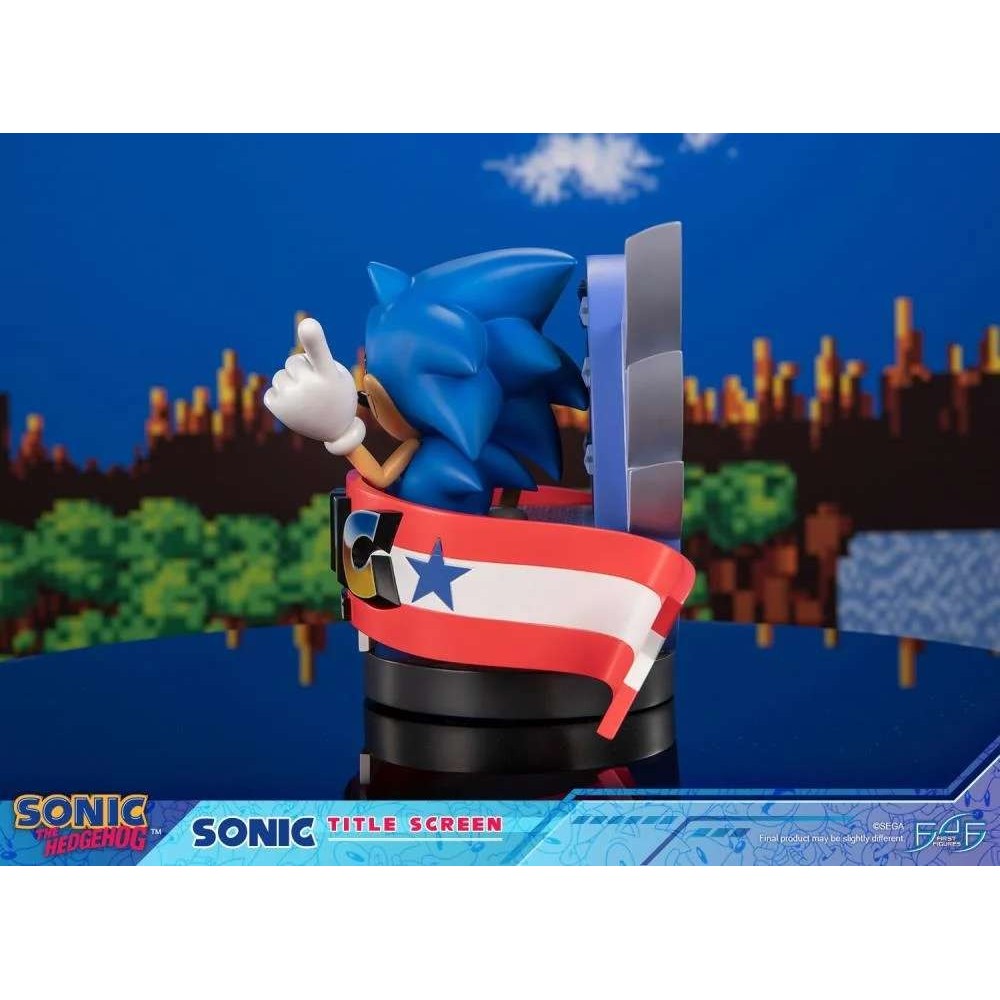 SONIC THE HEDGEHOG TITLE SCREEN STATUA FIGURE FIRST4FIGURES