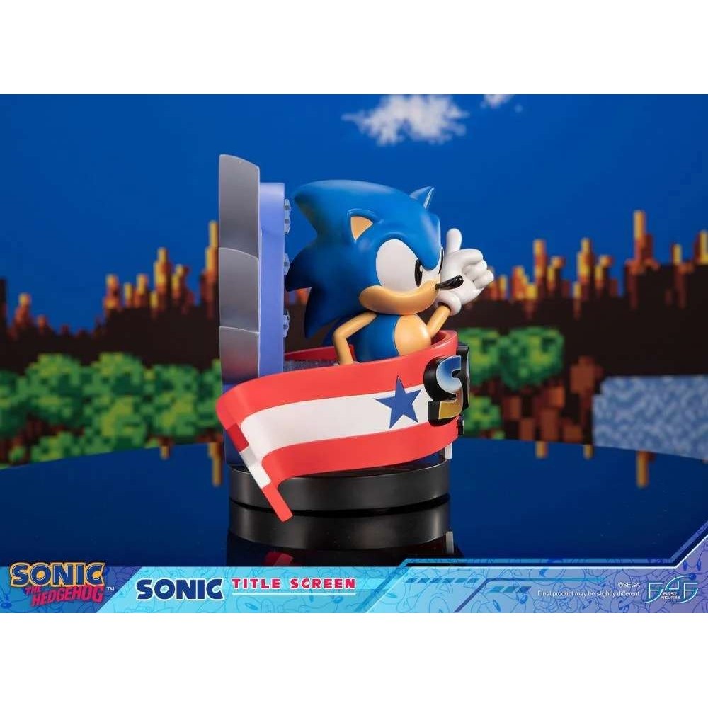 SONIC THE HEDGEHOG TITLE SCREEN STATUA FIGURE FIRST4FIGURES
