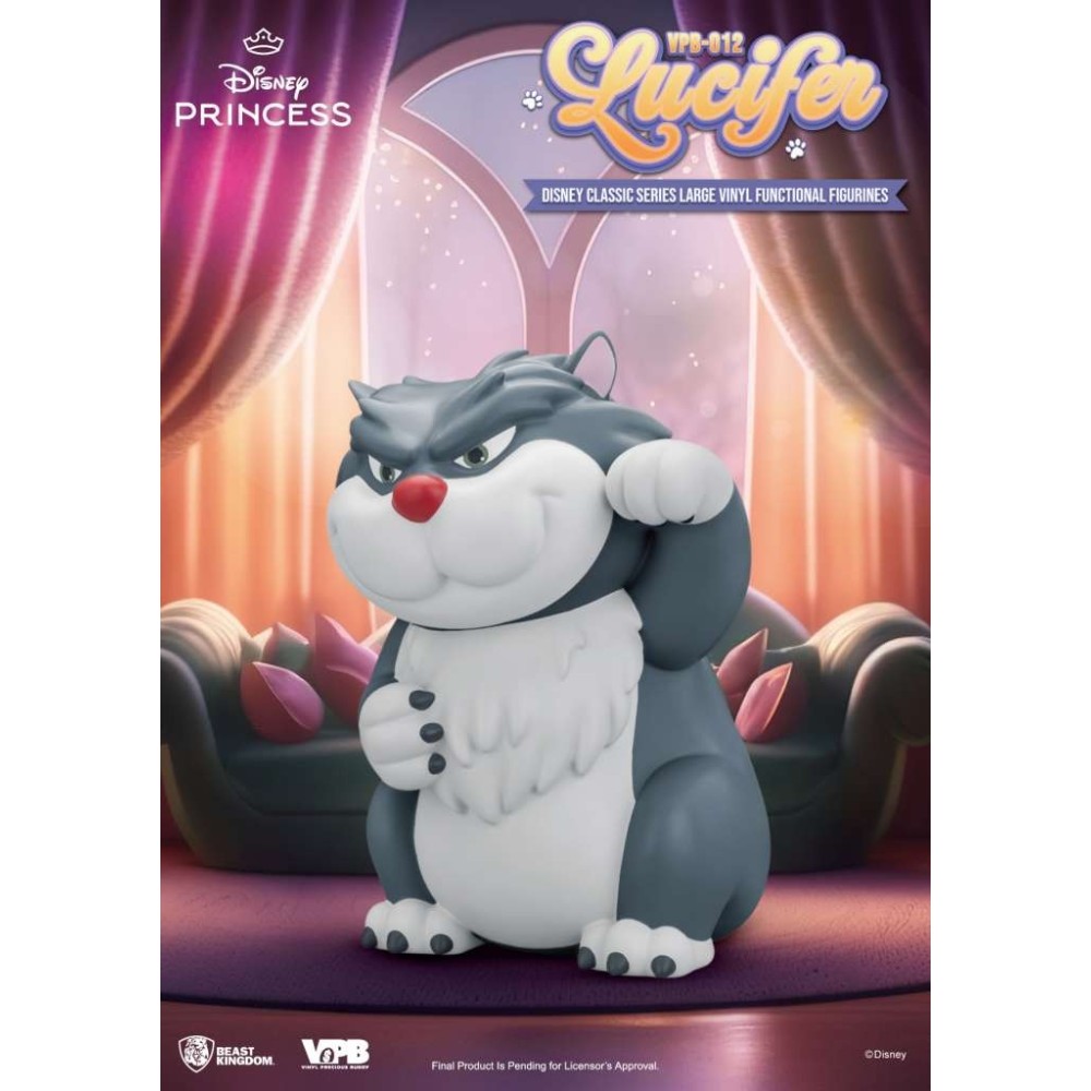 BEAST KINGDOM DISNEY PRINCESS LUCIFER LARGE VINYL PIGGY BANK STATUE FIGURE