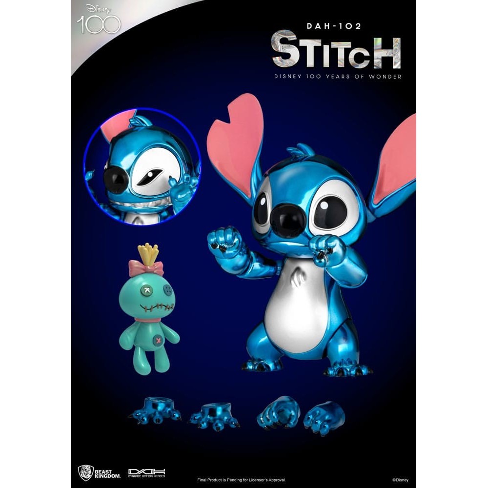 DISNEY 100 YEARS OF WONDER STITCH DAH-102 ACTION FIGURE BEAST KINGDOM