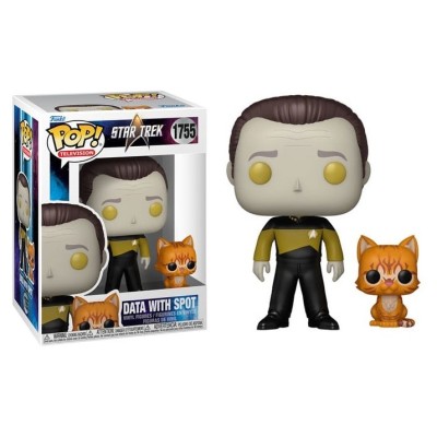 FUNKO POP! STAR TREK DATA WITH SPOT BOBBLE HEAD FIGURE FUNKO