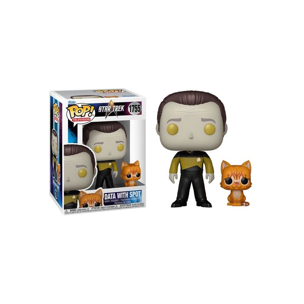 FUNKO POP! STAR TREK DATA WITH SPOT BOBBLE HEAD FIGURE FUNKO
