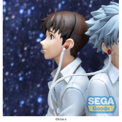 REBUILD OF EVANGELION SHINJI E KAWORU LUMINASTA SHINJI STATUA FIGURE SEGA GOODS