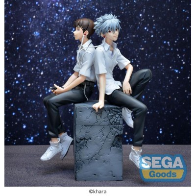 SEGA GOODS REBUILD OF EVANGELION SHINJI E KAWORU LUMINASTA SHINJI STATUA FIGURE