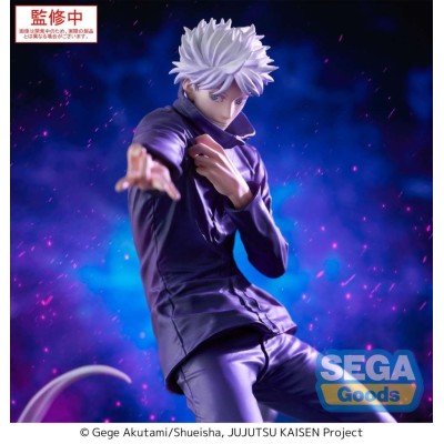 SEGA GOODS JUJUTSU KAISEN SATORU GOJO HOLLOW PURPLE LUMINASTA PVC STATUE FIGURE