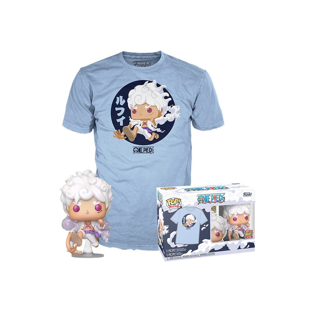 FUNKO POP! TEE ONE PIECE LUFFY GEAR 5 FIGURE E TSHIRT TAGLIA S FUNKO