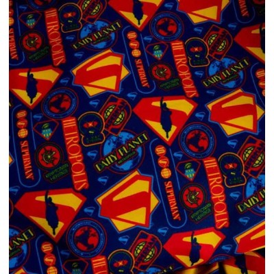 LOUNGEFLY SUPERMAN ALL OVER PRINT NYLON FULL SIZE BACKPACK