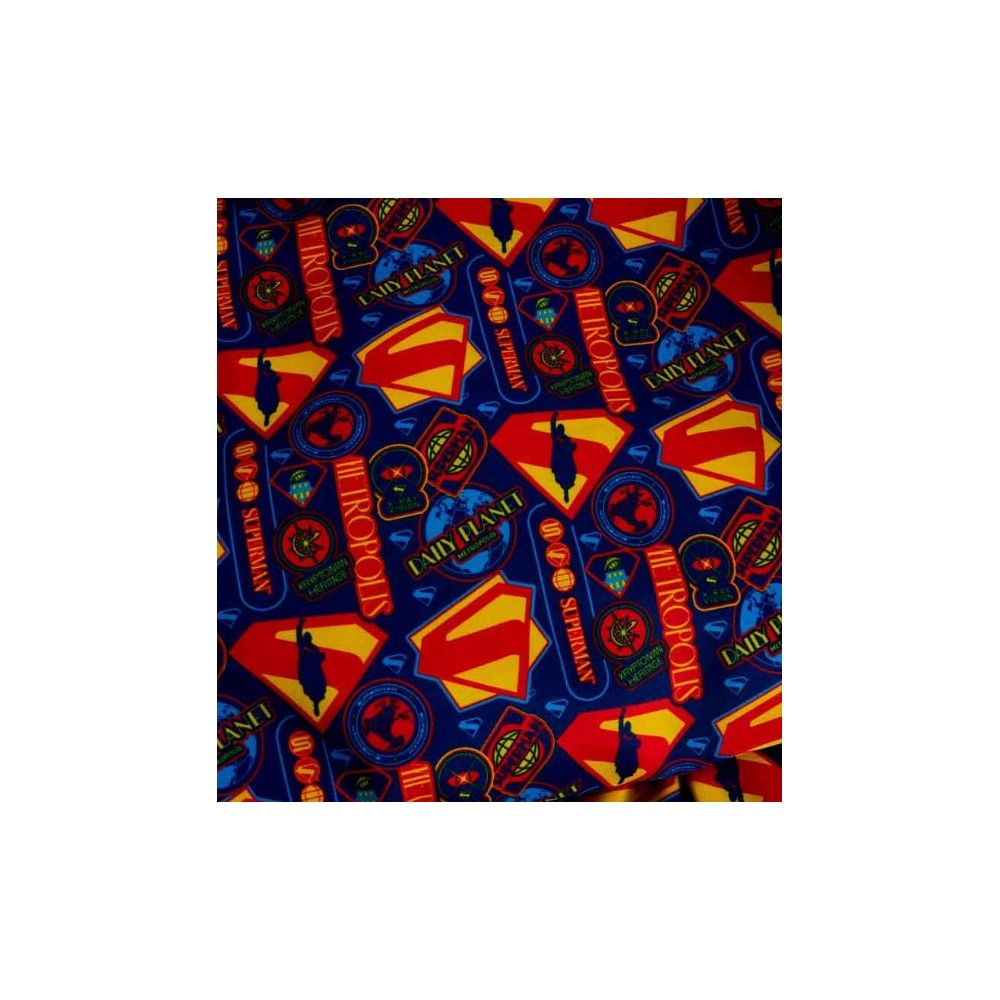 LOUNGEFLY SUPERMAN ALL OVER PRINT NYLON FULL SIZE BACKPACK