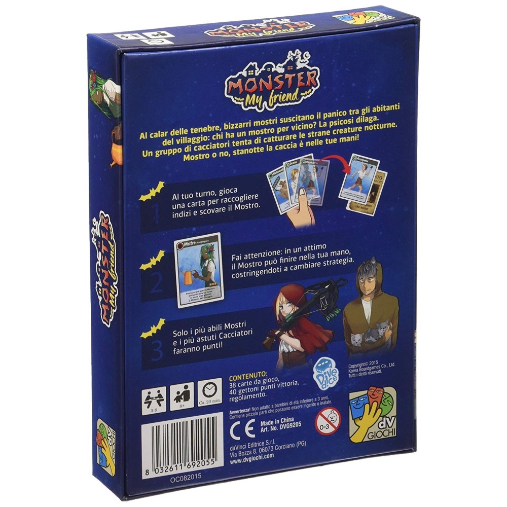 DV GIOCHI MONSTER MY FRIEND - GIOCO DA TAVOLO ITALIANO