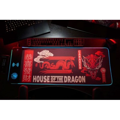 HOUSE OF THE DRAGON MOUSEPAD LED CON CARICATORE TELEFONO NUMSKULL